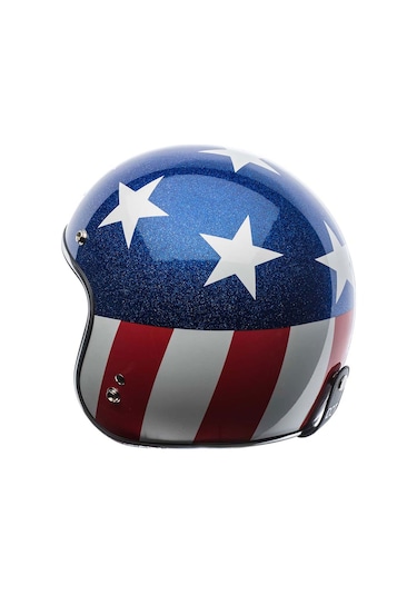 Torc T-50 Del Mar Captain Vegas Açık Motosiklet Kaskı Beyaz Mavi