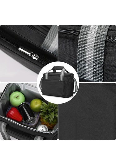 Symbee 15l Siyah Oxford Kumaş Soğutuculu Çanta - Su Geçirmez Peva İç Çekmece, Isı Yalıtımı, Çoklu Cep, Kamp-piknik İçin Dayanıklı Taşıma Siyah