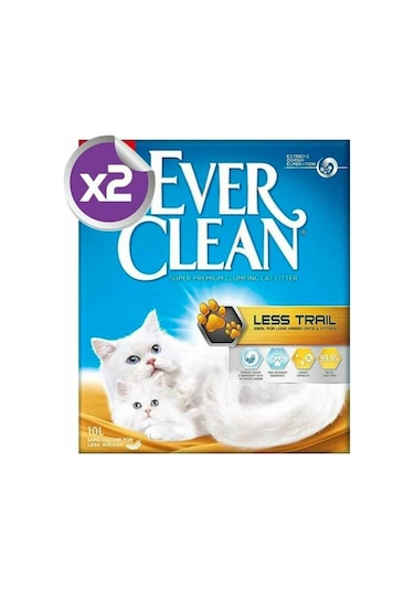 Ever Clean Less Trail Patilere Yapışmayan Kalın Taneli Topaklaşan Kedi Kumu 2 x 10 L