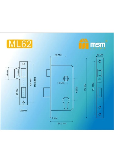 Msm Locks Yuvarlak Silindir İçin Gömme Kapı Kilidi 288815969 Zirveli