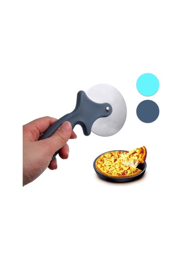 Reedark Keskin Paslanmaz Çelik Pizza Bıçağı - Profesyonel Pizza Dilimleme Aleti 112 Karakter: "paslanmaz Çelik Profesyonel Pizza Bıçağı - Kolay Dilimleme, Kaymaz Sap, Pasta Ve Waffle İçin" Gri