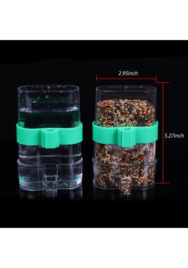 Shineyee Kafes İçin Otomatik Kuş Besleyici Kuru Gıda Dağıtıcısı Kuş Tohumu Gıda Su Besleme Besleyici Dağıtıcı Papağan Kuş Hamster Kirpi Sincap G-24