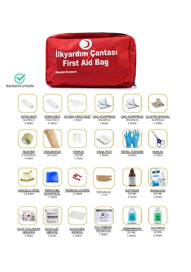 İlk Yardım Çantası Yönetmeliğe Uygun İlk Yardım Seti