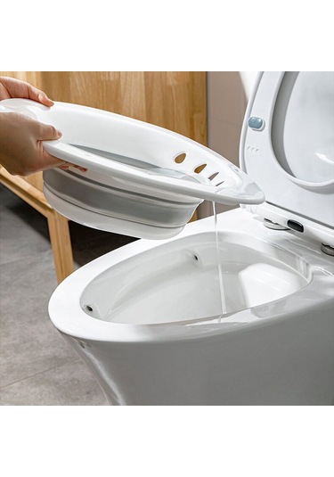 Samdoo Gri Durağan Materyal Kadın Doğum Sonrası Tuvalet Banyosu - Kolay Kurulum, Katlanabilir Tasarım, Odorsuz