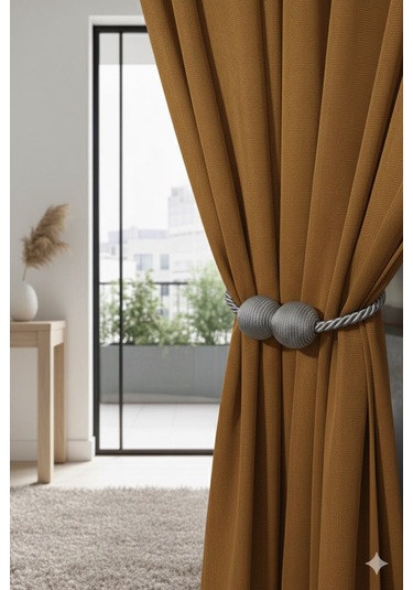 Mıknatıslı Perde Bağlama Aparat Aksesuarı Braçol Gri