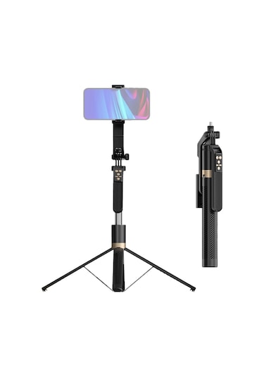 Springsun 360 Dönebilir 3'lü Fonksiyonlu Alüminyum Selfie Çubuğu - Titreme Önleyici Ve Uzaktan Kumandalı