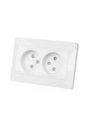 Tdm Electric Çift Priz 2p, Korumalı, 10a, 250v, Beyaz "ılmen" Tdm 223550201 Ilmen