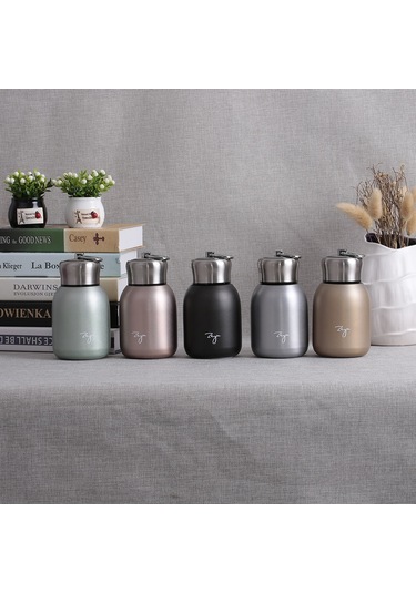 Xiyyadms Çocuklar İçin 300ml Paslanmaz Çelik Vakumlu Mat Su Termosu - Kancalı Kapaklı Diğer