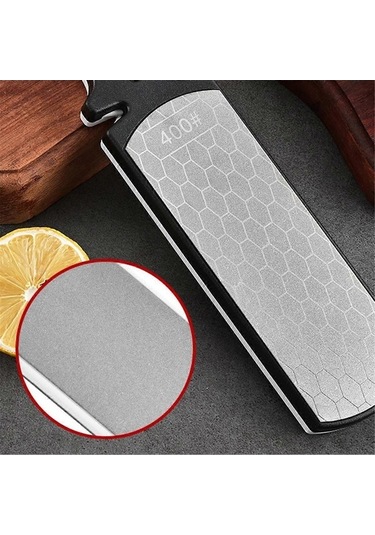 Createtech Yüzlü Tutamaçlı Tahtası Kesme Kaymaz İki Grit Elmas Bıçak Ansızın 400 - Df