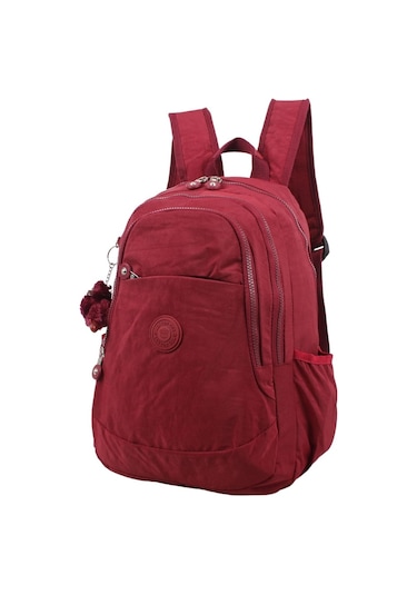 Markahit Kenyon Cox 8812 Bordo Unisex Klinkır Aksesuarlı Kumaş Sırt Çantas
