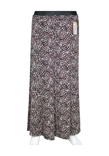 Hesna Kadın Betül 8 Parça Lastikli Astarsız Siyah Etek Desen 38 Siyah