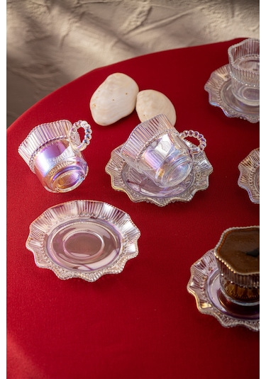 Emsan Hatrı Var Gökkuşağı 80 Ml 6'lı Kahve Fincan Takımı Renkli