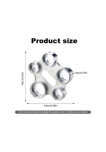 Reedark Metal Çift Taraflı Anahtar - Mutfak Ve Banyo Musluk Tamiri İçin Ev Tamirat Aracı Gümüş