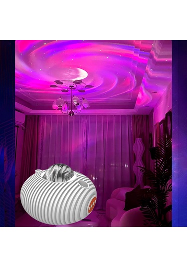 Homyl Oyun Odası Düğün Arabası Için Yıldız Projektörü Gece Işığı Çok Renkli