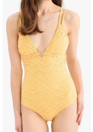 Defacto Regular Fit Nakışlı Brodeli Mayo-fall İn Love B6898ax25smyl106 Sarı Defacto Regular Fit Nakışlı Brodeli Mayo-fall İn Love B6898ax25smyl106 Sarı