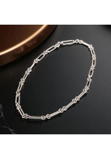 Unisex İtalyan Model Çelik Zincir 9129 Gümüş