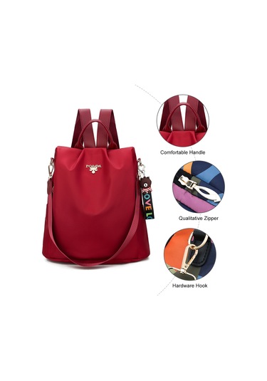 Hırsızlığa Karşı Dayanıklı Sırt Çantası Kadın Çantası Öğrenci Okul Çantası Günlük Tüm Uyumlu Çapraz Seyahat Sırt Çantası Naylon Kumaş Seyahat Çantası Kırmızı Kolye Gönder Kırmızı Hırsızlığa Karşı Dayanıklı Sırt Çantası Kadın Çantası Öğrenci Okul Çantası Günlük Tüm Uyumlu Çapraz Seyahat Sırt Çantası Naylon Kumaş Seyahat Çantası Kırmızı Kolye Gönder Kırmızı