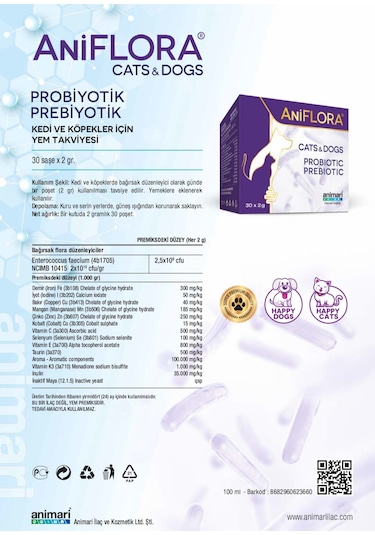 Animari Aniflora Cats & Dog Prebıotıc