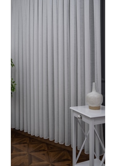 Evdepo Home Kullanıma Hazır Keten Tül Perde (540660856)