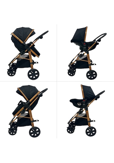 Bebegold Travel Sistem, Çift Yönlü, Seyahat Sistem Bebek Arabası / Mama Sandalyesi Set