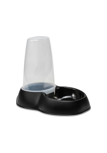 Moderna Sensiflo Hazneli Kedi Ve Köpekler İçin Mama Ve Su Kabı Siyah 1,5 Lt