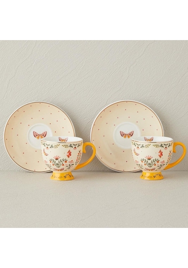 Bk Gift Dipsy New Bone China 4 Parça 2 Kişilik Kahve Fincan Takımı 100 Ml Hardal Şık Sunum Fincan Seti Kobitmeyencom36720 Bk Gift Diğer