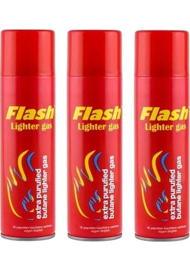 3 Adet Flash Çakmak Gazı 270 ML