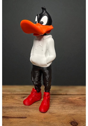 3dbaskı 26 C M Daffy Duck Figürü, Looney Tunes Figür, Çizgi Film Figürü Space Jam - Daffy Duck
