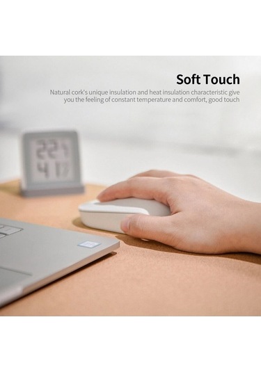 Besthome1 Doğal Kork Materyalinde Büyük Boy 85x42cm Masaüstü Matı: Su Geçirmez, Kirliyorsa