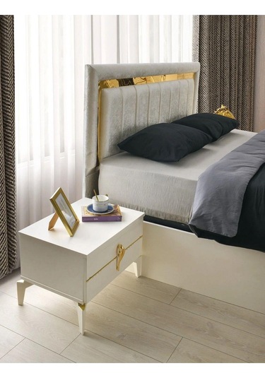 Bükreş Komodin-mdf-aytaşı-Beyaz