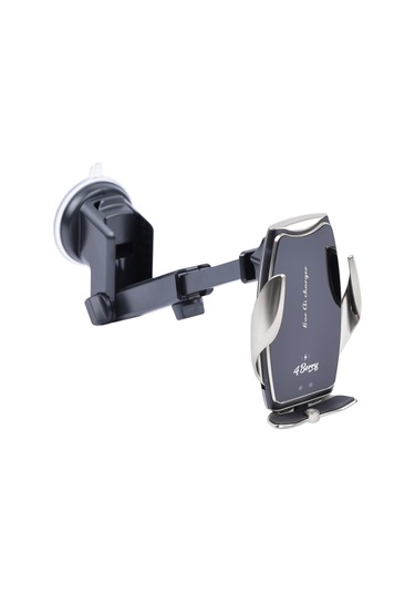 A8g Gri Araç Tutucu 15 W Kablosuz Hızlı Şarj, Otomatik Kıskaçlı Gri