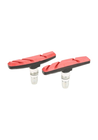 Geeroyoo Mountain Bike Ve Şehir Bisikleti İçin Sessiz Fren Balatası, Dayanıklı Karışık Malzeme, 2 Adet, Yüksek Performans, Renkli Seçenekler Kırmızı