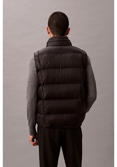 Erkek Regular Fit Dik Yaka Kapitoneli Şişme Yelek - Siyah Black