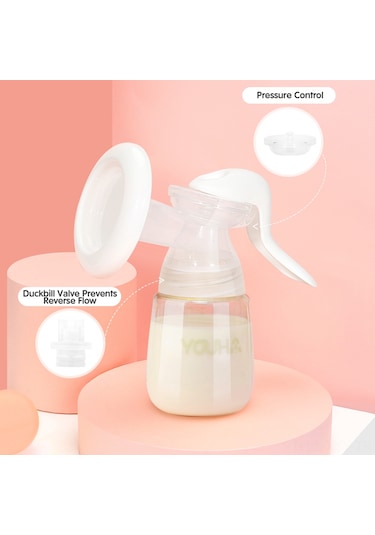 Yaleker "youha Manuel Göğüs Pompası - 210ml Hafif, Konforlu Ve Hijyenik Emzirme Seti"