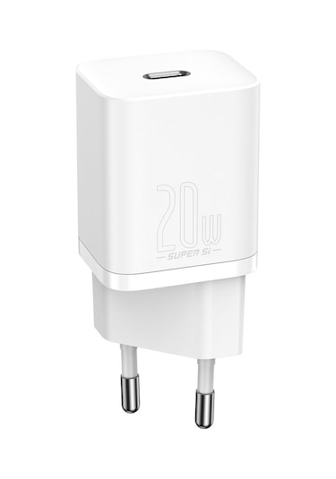 Baseus Super Si 1C 20W Hızlı Şarj Adaptörü + Type-C To Lightning Kablo