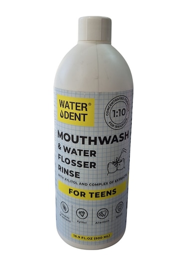 Waterdent Mouthwash Water Flosser Rinse For Teens 500 Ml