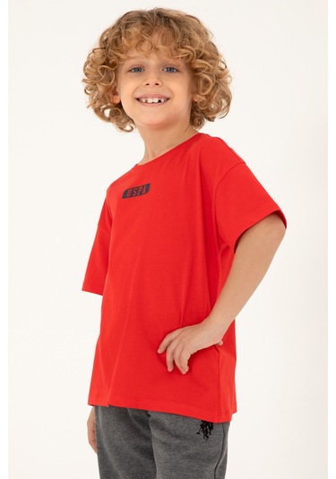 U.s. Polo Assn. Erkek Çocuk Kırmızı Tişört 50298982-vr030 Kırmızı