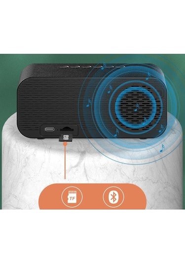 Valkyrie Bluetooth Şarjlı Alarmlı Usb/Sd Aynalı Masa Saati