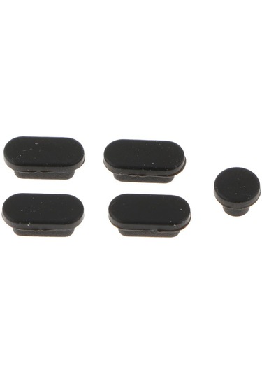 Homyl Macbook Black Için Silikon Toz Durdurucu Geçirmez Siyah