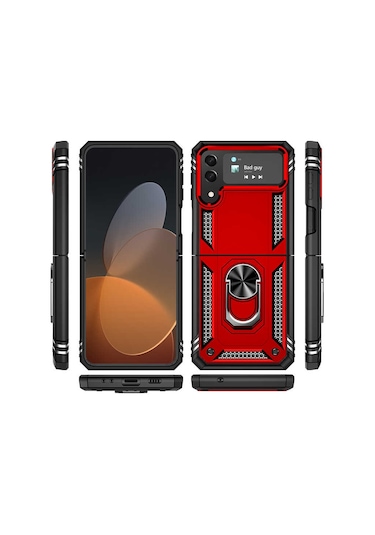 Zore Galaxy Z Flip 4 Uyumlu Msra Vega Kılıf-mavi Mavi
