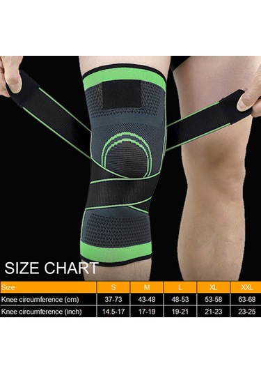 Geeksen Siyah Nilon Baskı Bandlı Knit Diz Koruyucu - Hareket Esnekliği Ve Stres Azaltma - M Bedeni Siyah