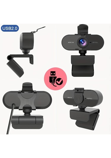 Dashanshop 2024 Yeni Yükseltme 1080p Hd Webcam Mikrofonlu Otomatik Pozlama Sabit Odak Usb