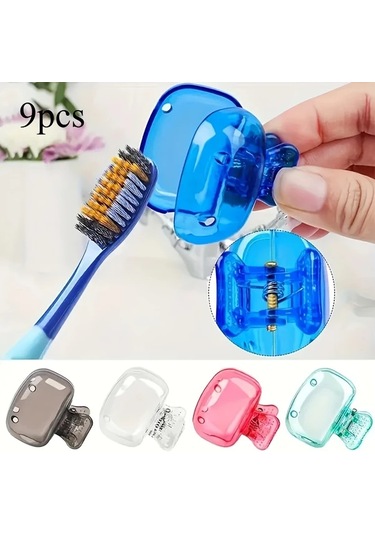 Willowhaven 9 Parça Renkli Seyahat Diş Fırçası Kılıfı Seti - Kurutma Delikli Taşınabilir Koruma