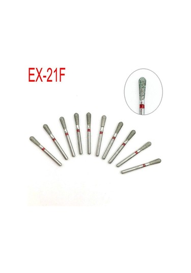 10 Adet Diş Elmas Uç Matkap Dia-burs Parlatma Yumuşatma Beyazlatma Ürünü Yüksek Hızlı El Aleti Orta Fg 1.6m Ex-21f