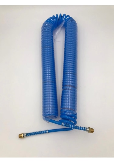 Poliüretan Spiral Hava Hortumu 5x8 7.5 Mt Rekorlu 1/4 Erkek Uçlu