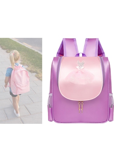 Suntek Bale Çantası Sırt Dans Kız Için Jimnastik Dansı Doğum Günü Pembe İle Menekşe
