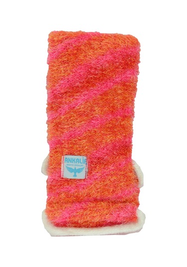 Ankalif İpli Sırt ve Vücut Yumuşak Banyo Lifi Pembe - Turuncu 56 x 10 CM
