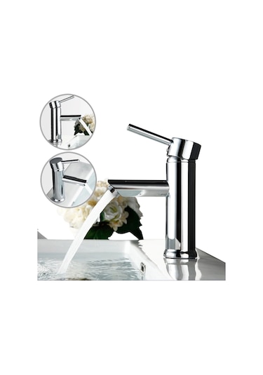 Sardıcı Çift Su Girişli Yüksek Lavabo Bataryası Krom Kaplama