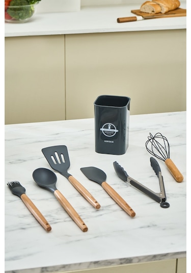 Karaca  Zoey 7 Parça Silikon Servis Seti Antrasit