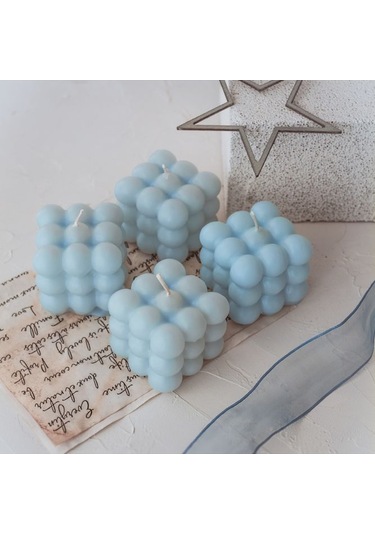 Ersu Store Dekoratif 4'lü Mavi Renkli Kokulu Bubble Set